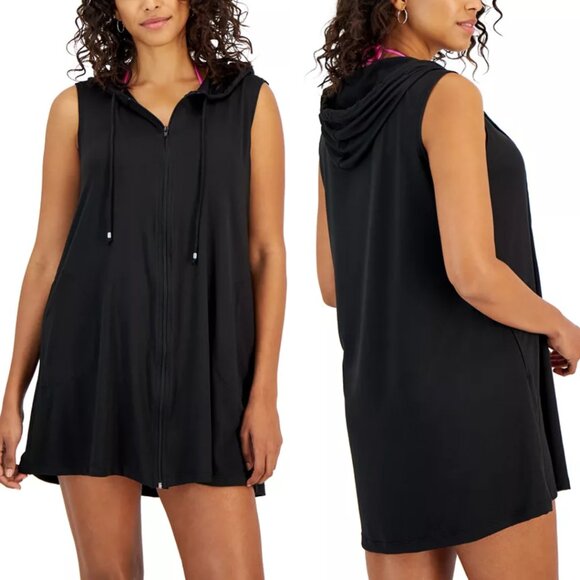 J Valdi Other - J Valdi Women's Sleeveless Full-Zip Hoodie Cover-Up NWT
